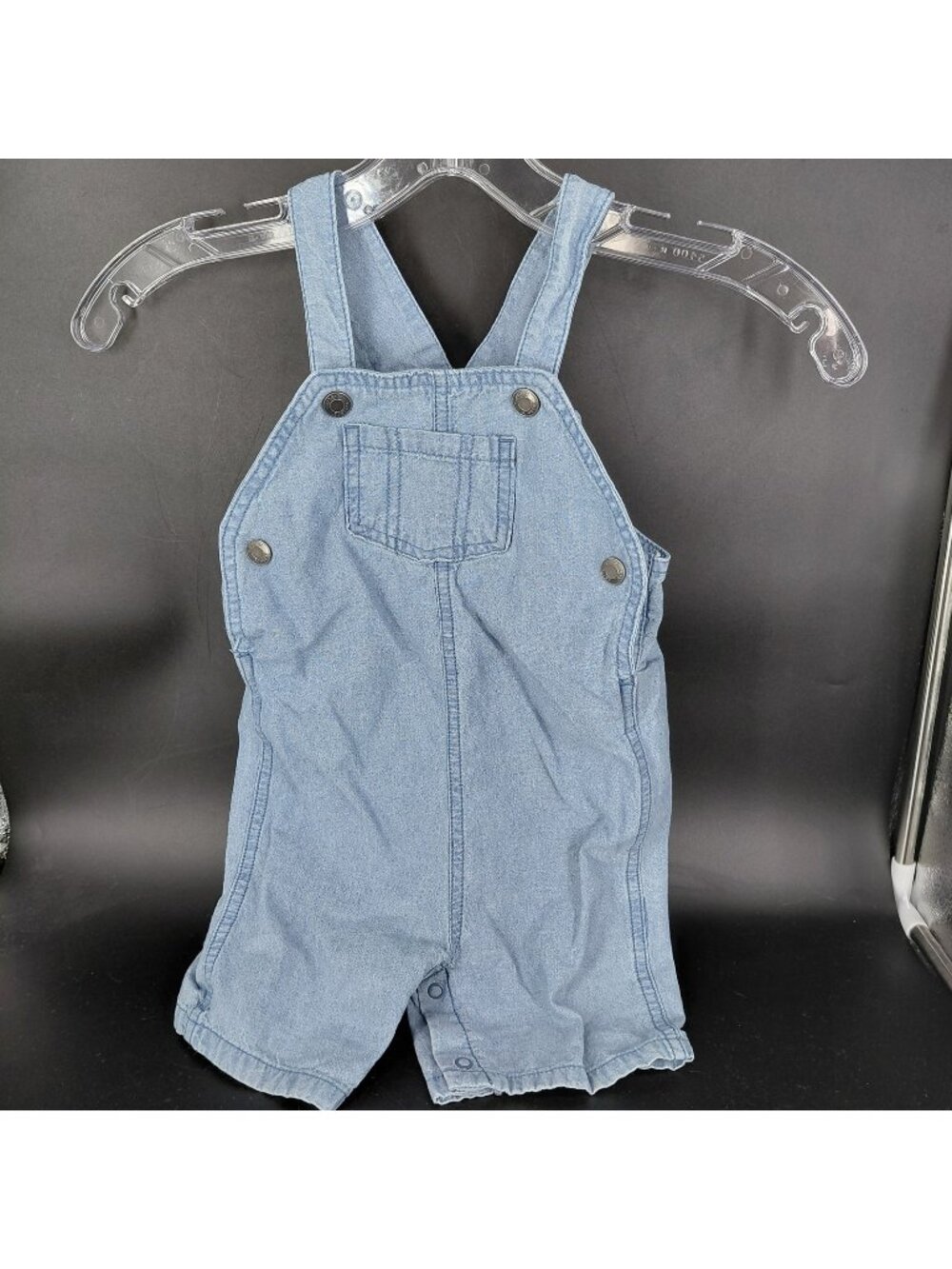 Carter's Overall Romper Baby Boys 18 Months Blue Denim Shortall One Piece Summer
